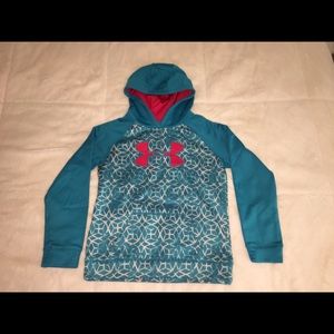Girls Under Armour dry fit hoodie size large